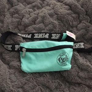 A blue fanny pack from Pink VS
